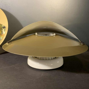ACHILLE CASTIGLIONI pour FLOS " Giovi ", Paire d'appliques Laiton doré, 1982