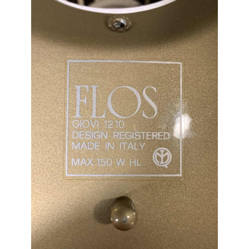 ACHILLE CASTIGLIONI for FLOS "Giovi", Pair gilded brass wall lights sconces 1982