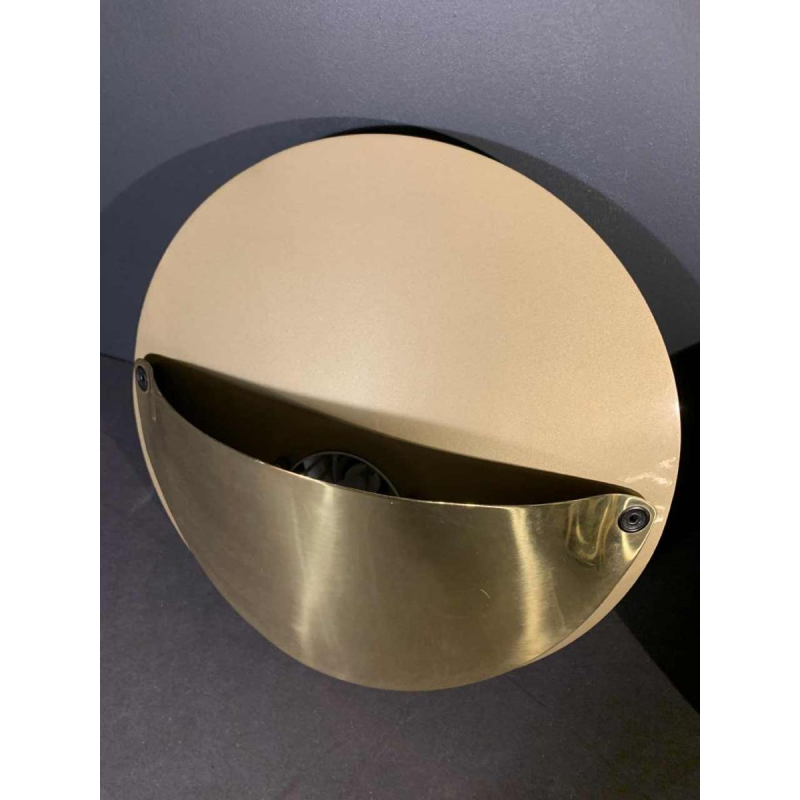 ACHILLE CASTIGLIONI pour FLOS " Giovi ", Paire d'appliques Laiton doré, 1982