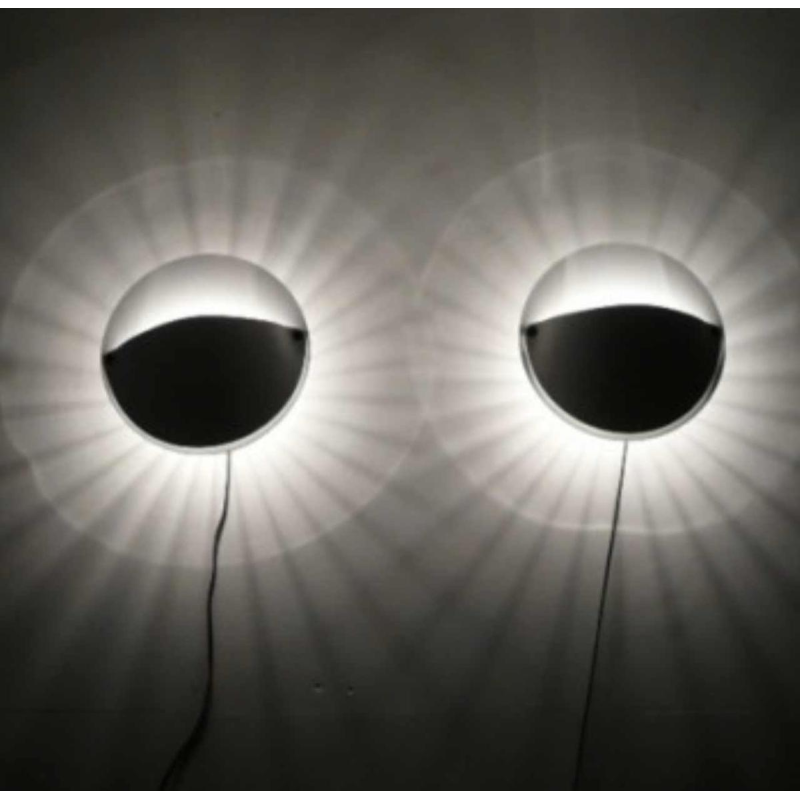 ACHILLE CASTIGLIONI for FLOS "Giovi", Pair gilded brass wall lights sconces 1982