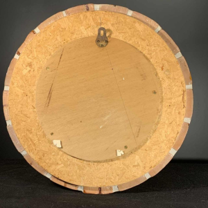 ROGER CAPRON for VALLAURIS, ceramic tiles mirror, natural leaves decor, 1970