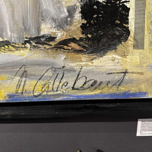 Nicole Callebaut 'Porte N°1' tableau abstrait, technique mixte, 1993