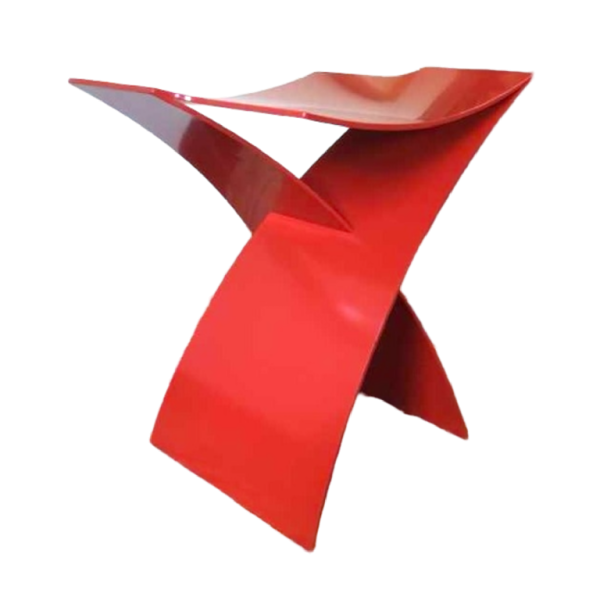 Pierre Jacob “Silence“ tabouret en métal acier laqué rouge, XXIe s
