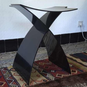 Pierre Jacob “Silence“ tabouret en métal acier laqué rouge, XXIe s