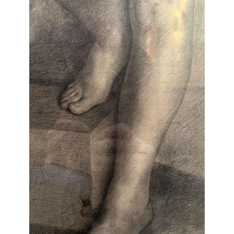 Anonymous drawing, graphite, female nude, 20th century