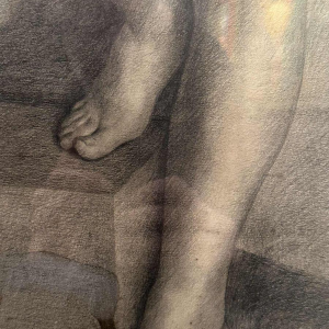 Dessin anonyme, mine de plomb, nu féminin, 20e siècle