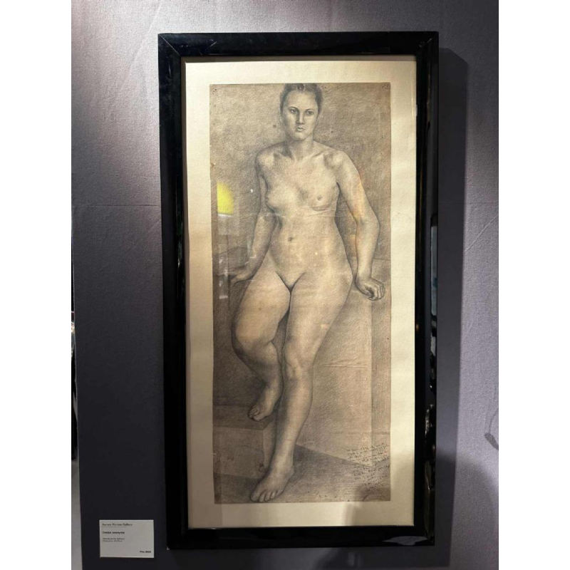 Anonieme tekening, grafiet, vrouwelijk naakt, 20e eeuw