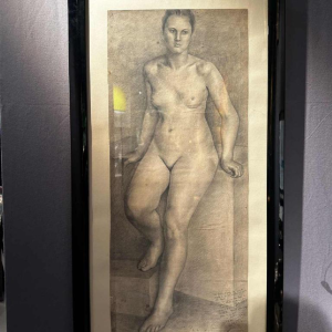 Dessin anonyme, mine de plomb, nu féminin, 20e siècle