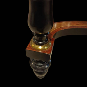 Table de milieu / guéridon Napoléon III, marqueterie, placage, bronze, XIXe s