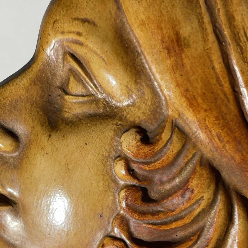 ANTONIO BANCHELLI 'Profile de femme garçonne' sculpture Art Déco en terre cuite, ca 1925