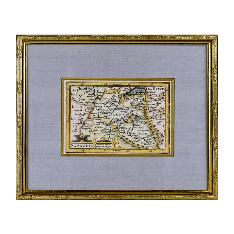 Jodocus Hondius éditeur, carte de la Savoie “Sabaudia“ gravure, France début XVIIe s
