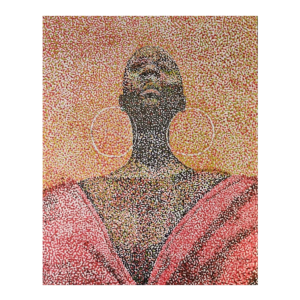 Daniel MURISA 'Femme solaire" tableau sur châssis aluminium, 2024