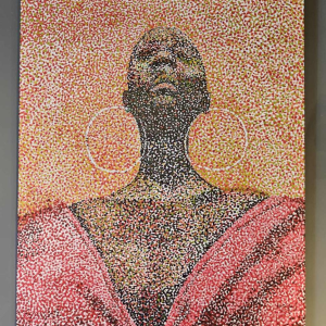 Daniel MURISA Solar Woman painting oil on metal, 2024