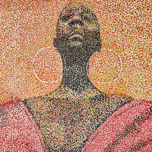 Daniel MURISA 'Femme solaire" tableau sur châssis aluminium, 2024