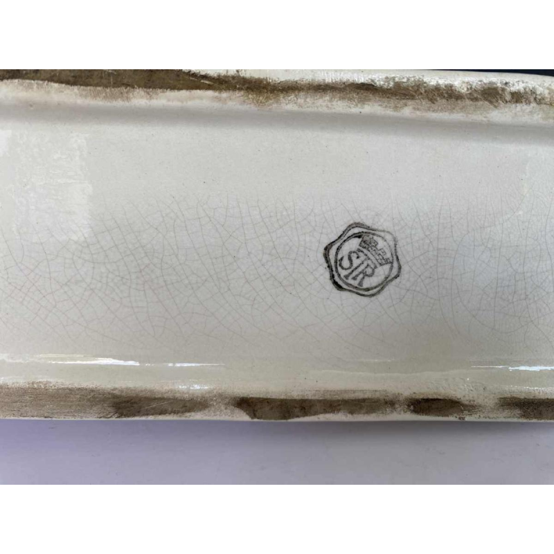 L. François / Saint Radegonde, Olifanten sculptuur, Art Deco gebarsten aardewerk, 1931