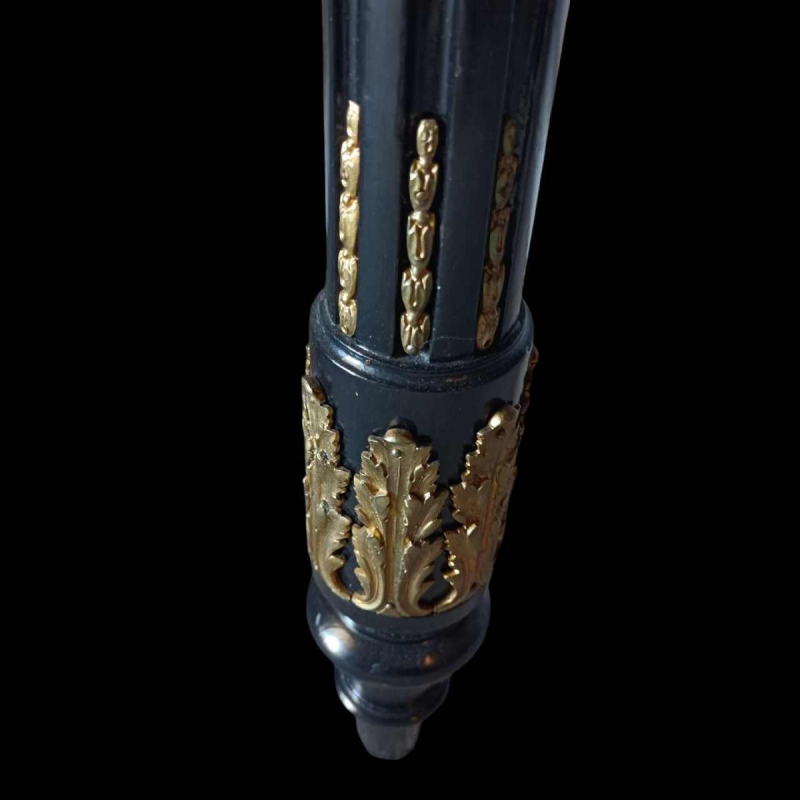 Napoleon III console / game table, marquetry, veneer, bronze, 19th c