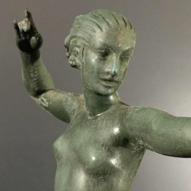 DEMARCO - Max Le Verrier "Diane Chasseresse", Art Deco woman sculpture, 1935