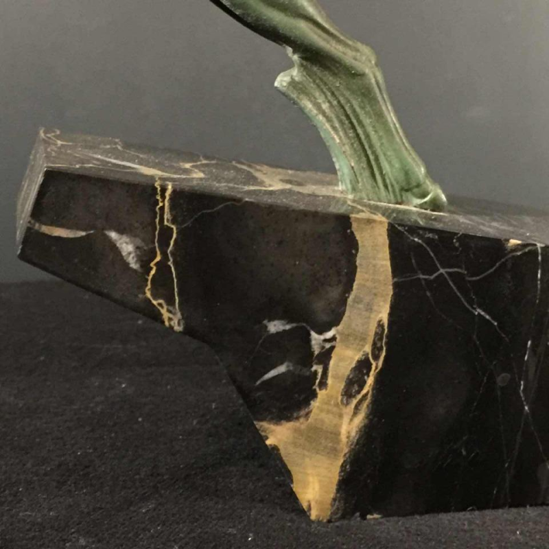 DEMARCO - Max Le Verrier " Diane Chasseresse ", sculpture femme Art Déco, 1935