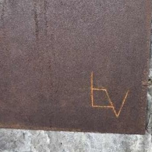 Bob van der Auwera, corten steel abstract wall sculpture