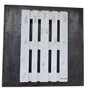 Jacques Van Overstraeten ‘Les noeuds’ oil on wood mounted on corten steel, 21st century