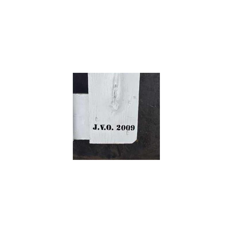 Jacques Van Overstraeten ‘Les noeuds’ oil on wood mounted on corten steel, 21st century