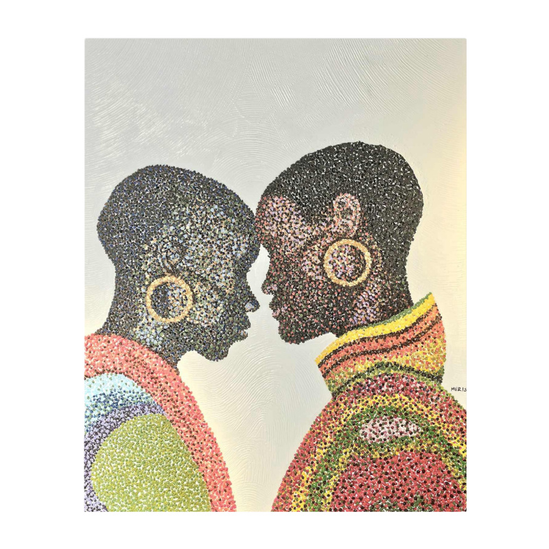 Daniel MURISA  Massaï Connection  painting oil on canvas, 2024
