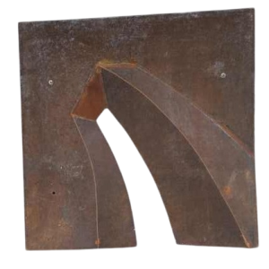 Véronique Roland ‘Pas-sage’ abstract wall sculpture in corten steel, 21st century