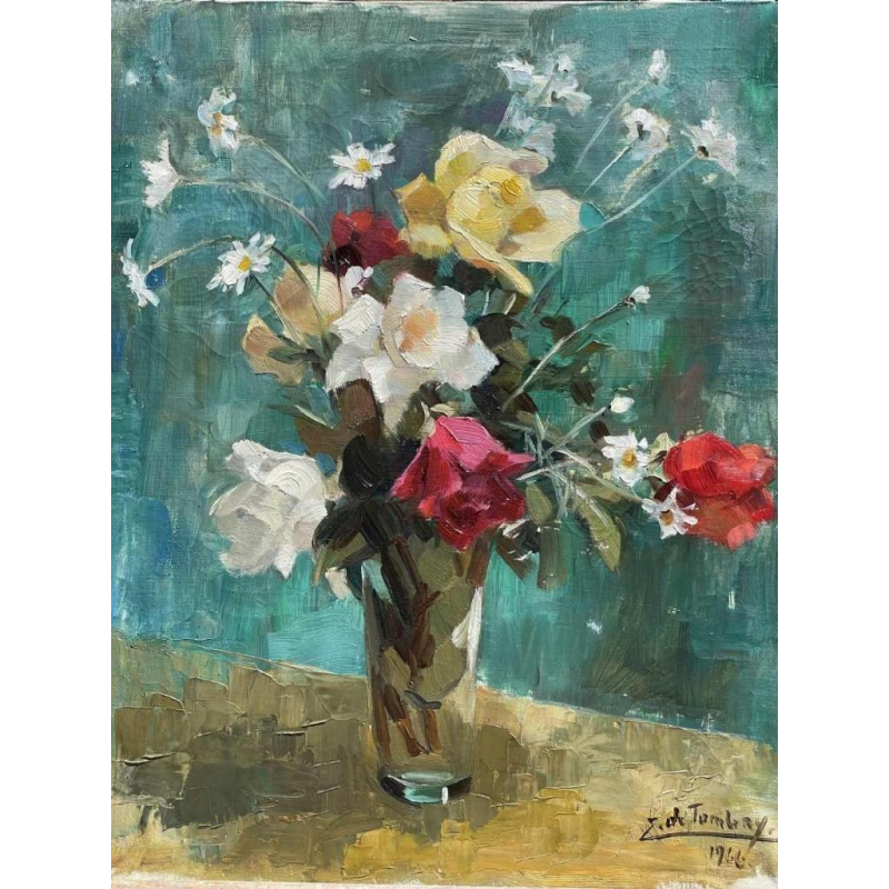 Ellen de Tombay « Bouquet printanier » 1966 55x46 cm