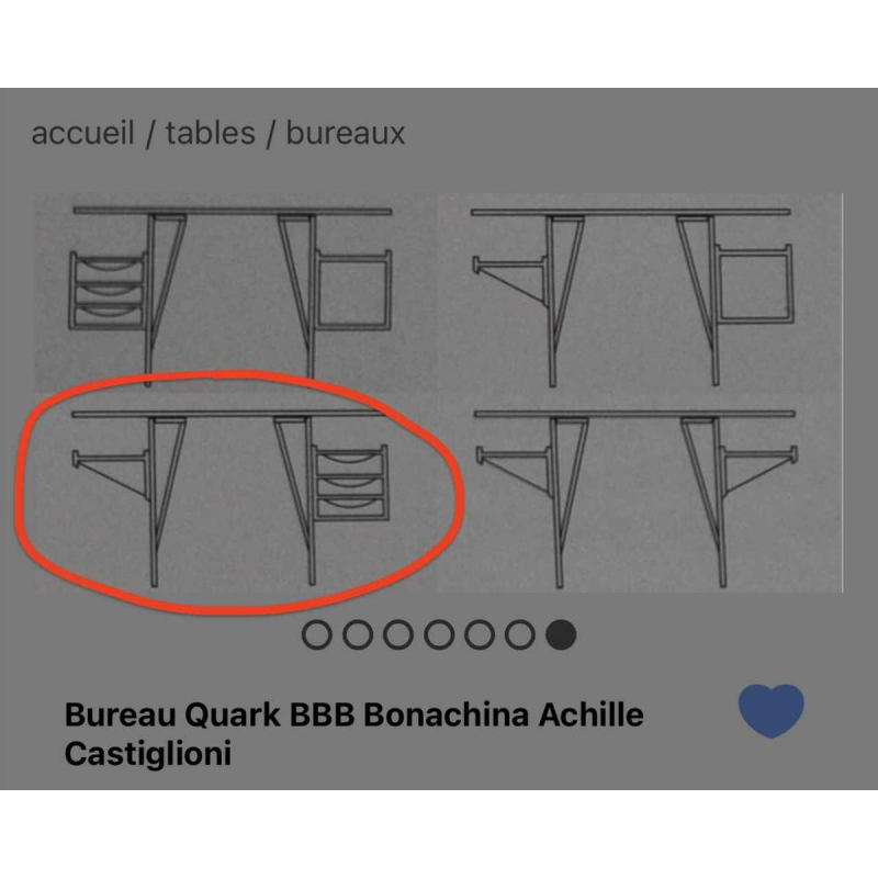 Achille Castiglioni & Paolo Ferrari / BBB Bonachina Italia, Desk Quark, 1982