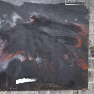 Véronique Gérard ‘Imagine your future’ Abstract painting, oil on corten steel, 21st c