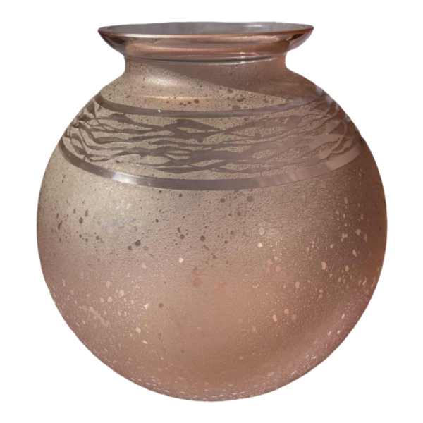 Manufacture SCHNEIDER vase art deco en verre gravée vers 1930