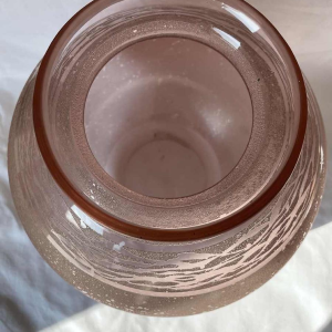 Manufacture SCHNEIDER art deco vaas in gegraveerd glas circa 1930