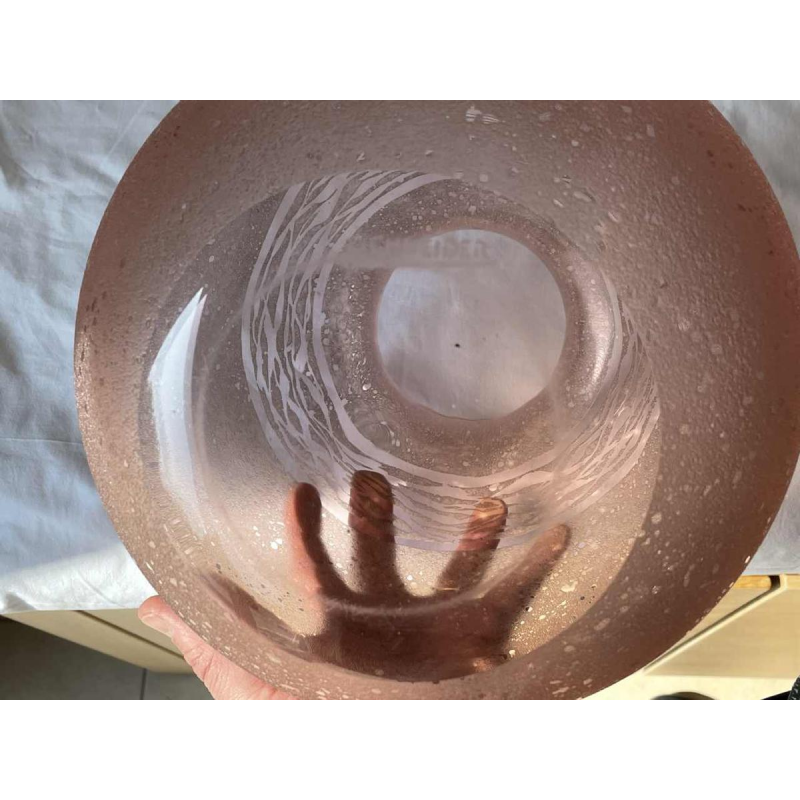 Manufacture SCHNEIDER vase art deco en verre gravée vers 1930