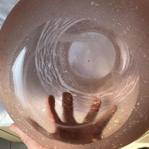 Manufacture SCHNEIDER vase art deco en verre gravée vers 1930