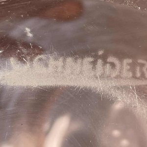 Manufacture SCHNEIDER vase art deco en verre gravée vers 1930