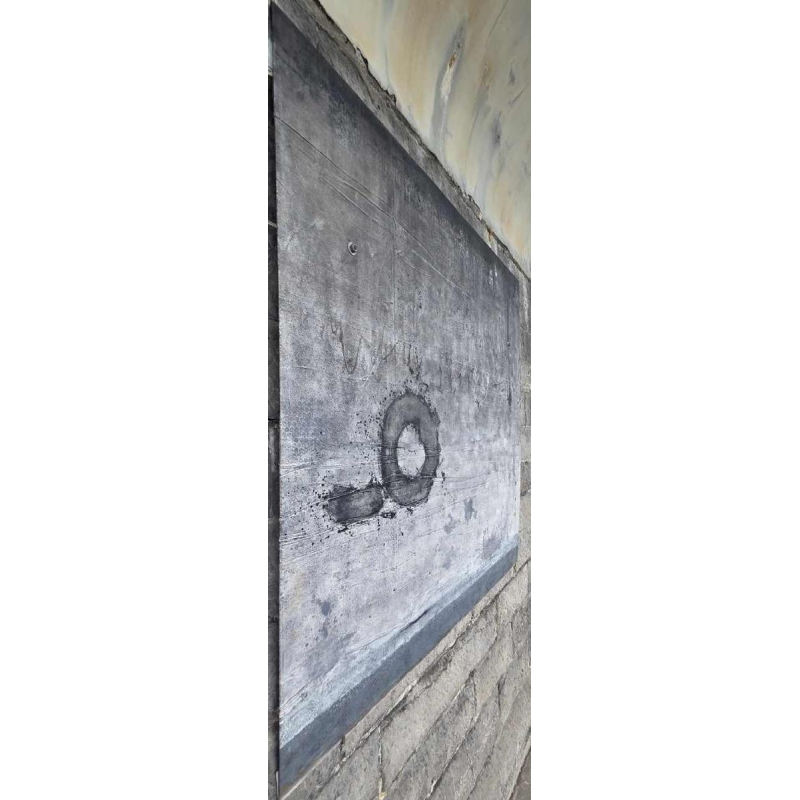 Christine Nicaise, oil on abstract canvas mounted on corten steel, 21st century