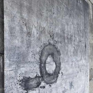 Christine Nicaise, olieverf op abstract doek gemonteerd op cortenstaal, 21e eeuw