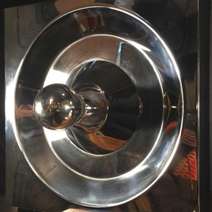 Klaus Hempel, Kaiser Leuchten, paire d'appliques " Optic Art " en acier, 1970