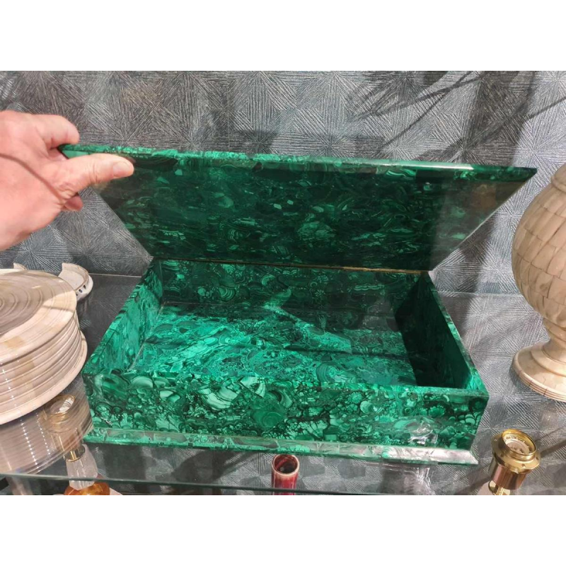 Boite monumentale en malachite, ca 1970