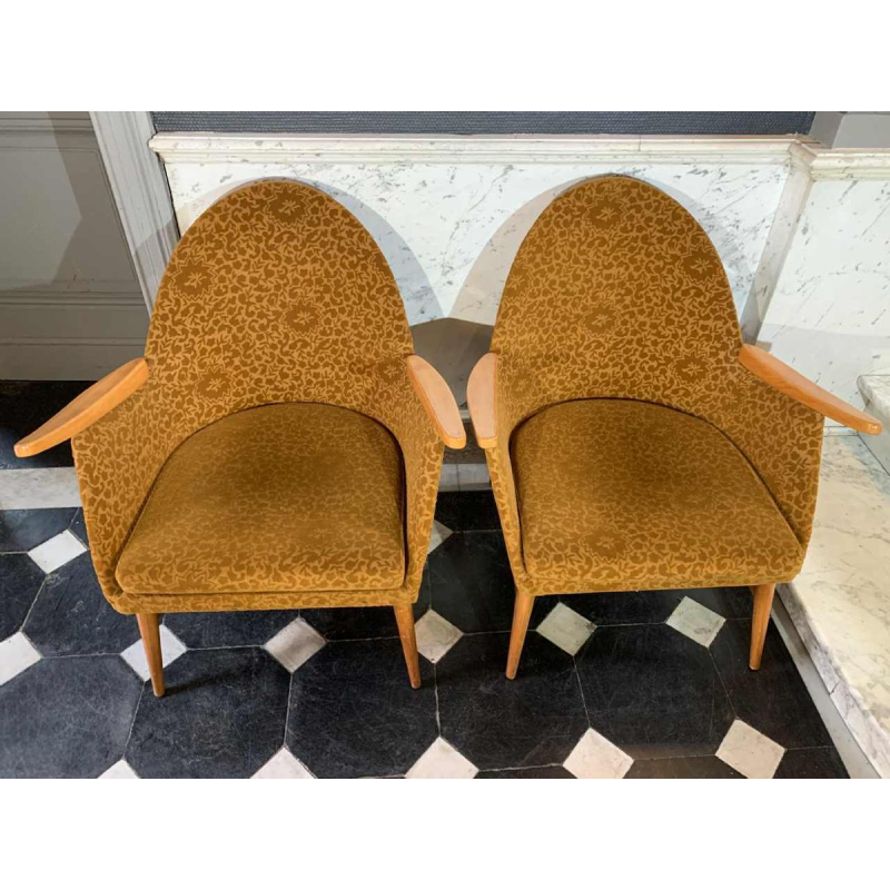 Paire de Fauteuils Vintage en parfait état, Design Tchécoslovaque 1950s 1960s
