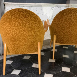 Paar Vintage Fauteuils, Goede Staat, Tsjecho-Slowakije Design 1950s 1960s