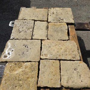 Antique Burgundy (Bourgogne) stone paving, France 18th century