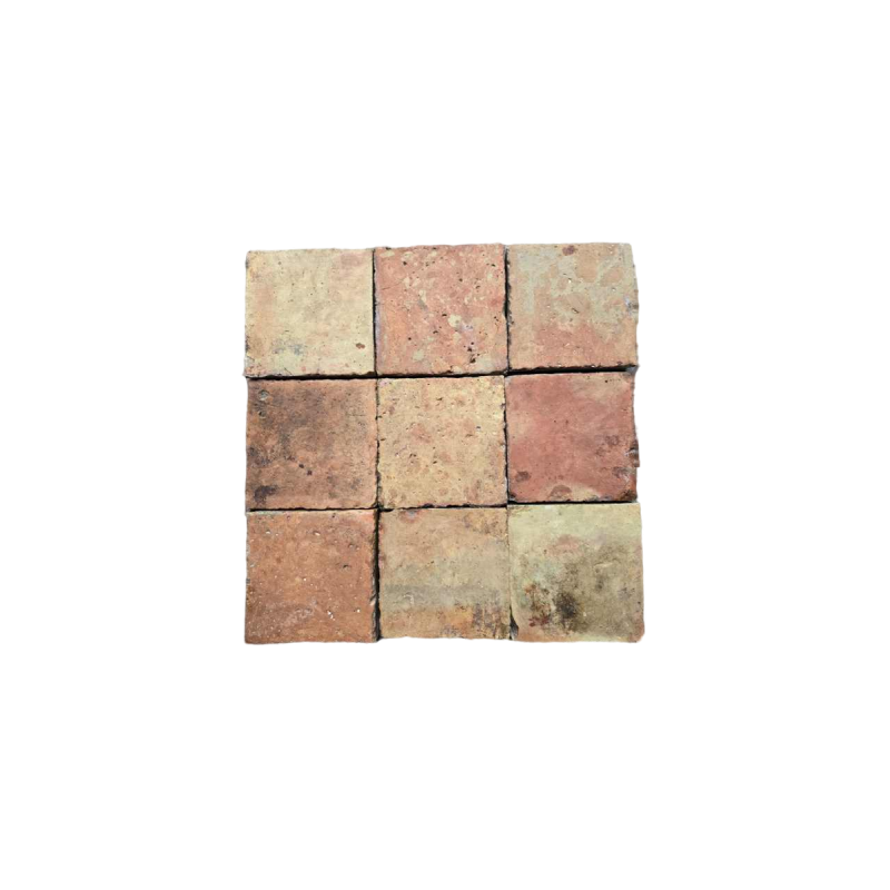 Carrelages 'Tomettes' anciennes en terre cuite de récupération (vendu au M2), 18ème siècle
