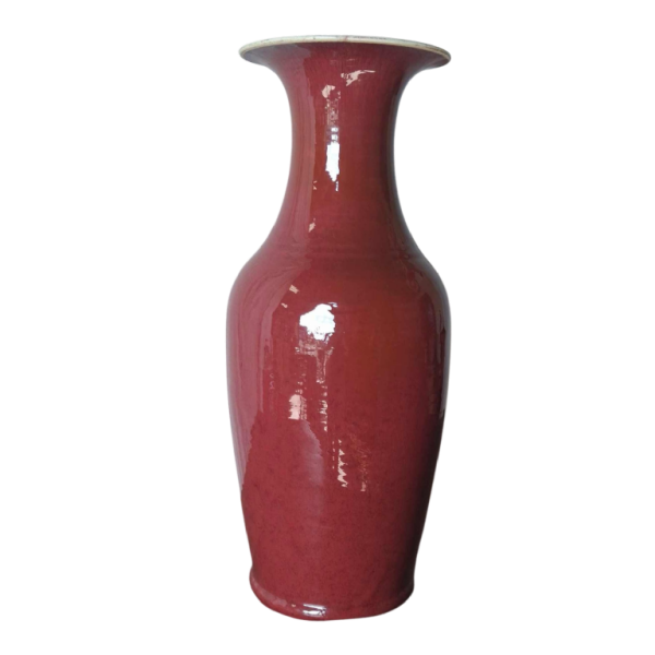 Vase 'Sang de boeuf' en céramique, Chine XIXe s
