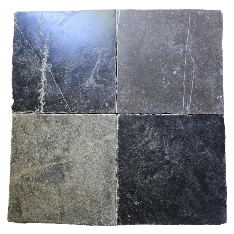 Dallage ancien en pierre bleue et noir de Belgique (vendu au M2), 19ème siècle