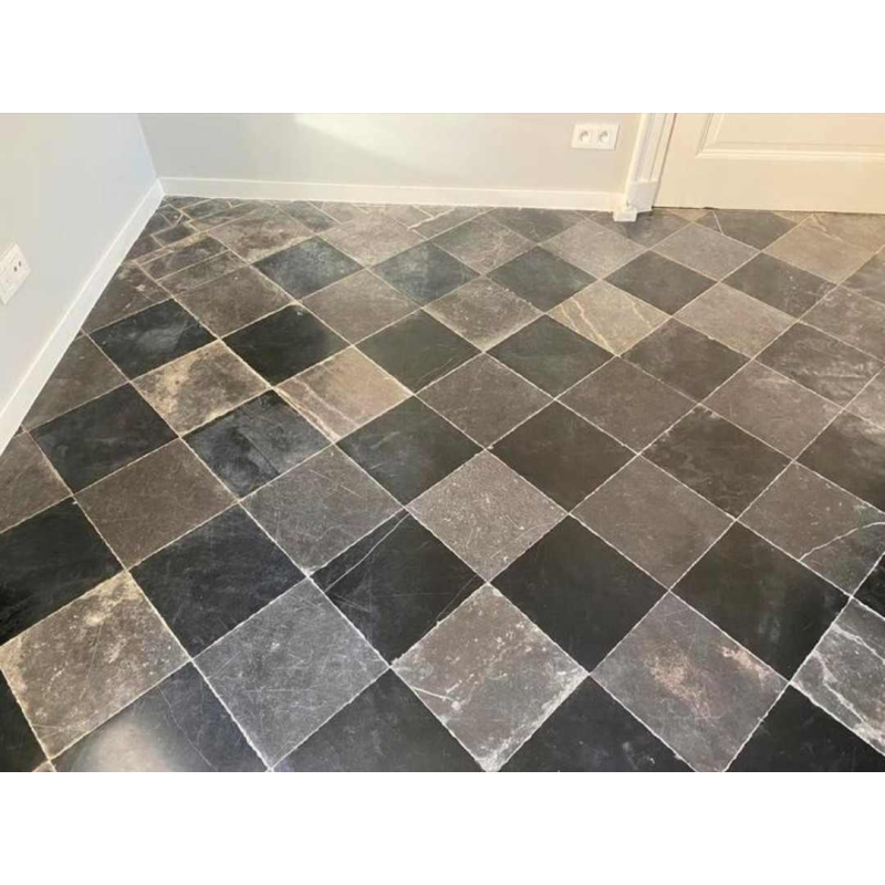 Antique blue and black stone paving from Belgium (sold by M2), 19th century