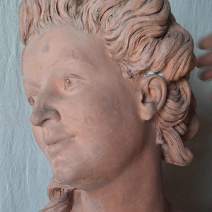 Female bust in terracotta