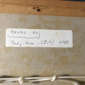 Anne Body "The Zut", tekening gouache op papier, origineel inlijsten, circa 1965