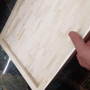 Tray made of bone, chrome-plated metal and glass, 20th century