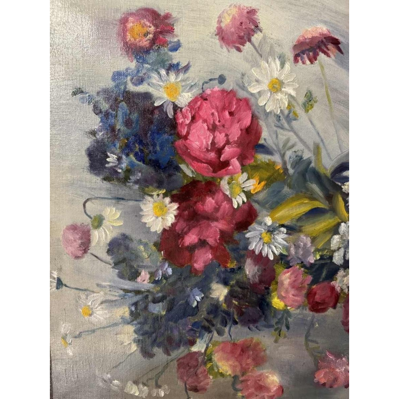 Lucien MARINGER (1903-1981) «Flowers » painting oil on canvas